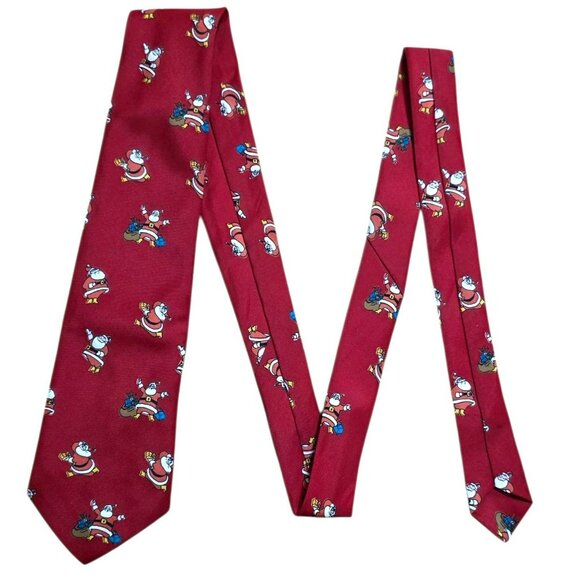 VTG Santa Claus Neck Tie G Rinoldi Christmas Tie Whimsical Novelty Holiday Party - Picture 4 of 5